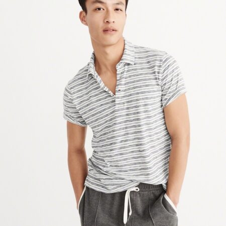 Hình Áo thun polo Abercrombie & Fitch AF-US-P10 Striped Jersey Polo