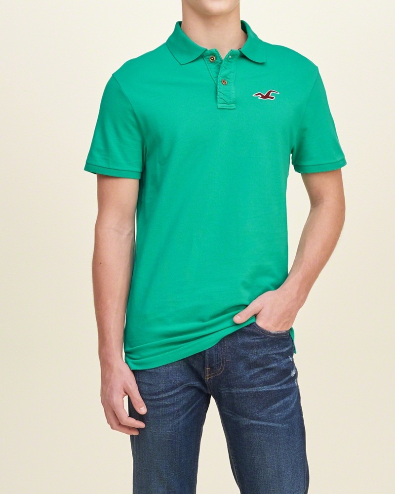 Hình Áo thun nam Hollister HCO-P105 Tipped Pique Polo