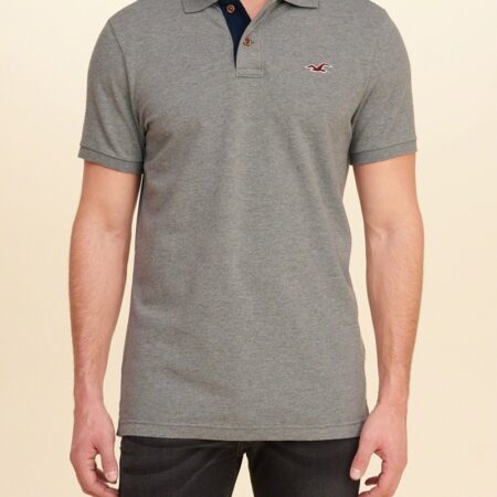 Hình Áo thun nam Hollister HCO-P73 Stretch Pique Icon Heather Grey