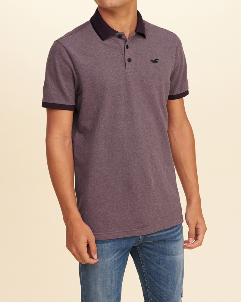 Hình Áo thun nam Hollister HCO-P79 Tipped Pique Polo