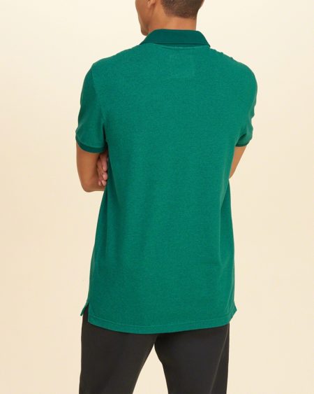 Hình Áo thun nam Hollister HCO-P80 Stretch Pique Icon Heather green