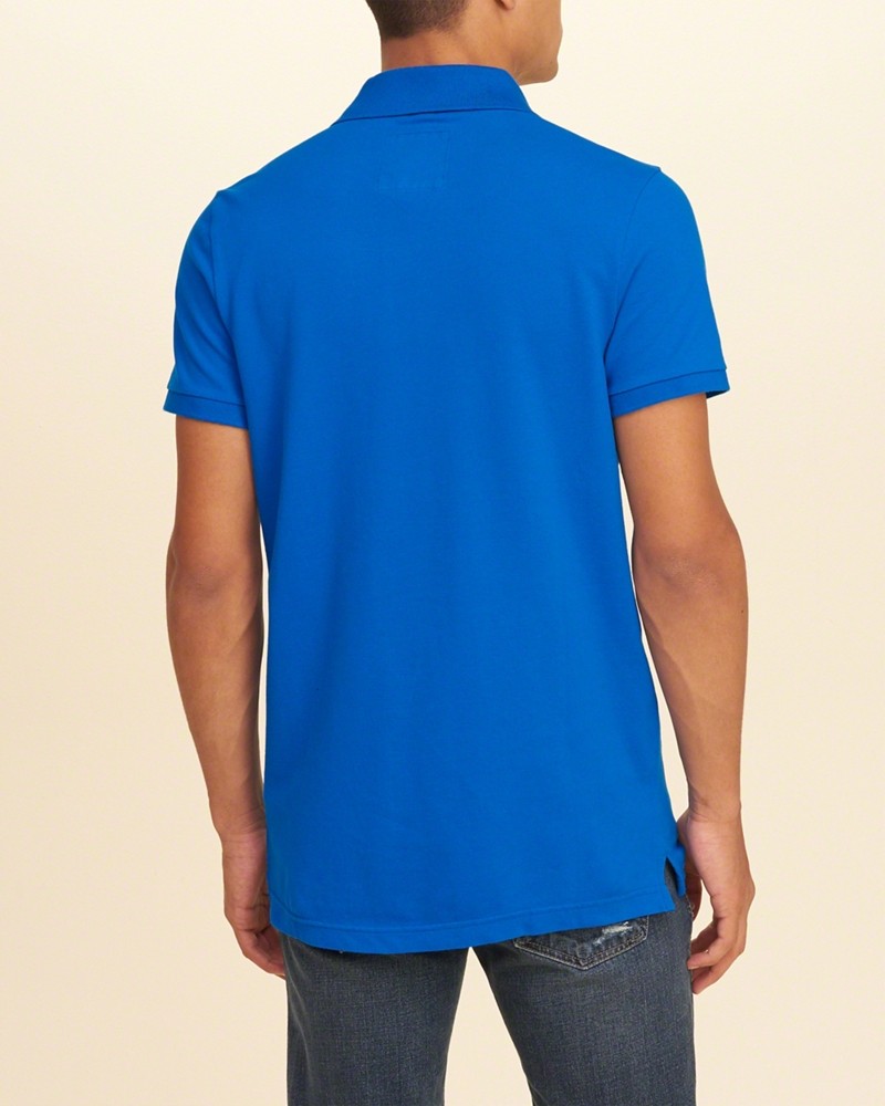 Hình Áo thun nam Hollister HCO-P84 Stretch Pique Polo Blue