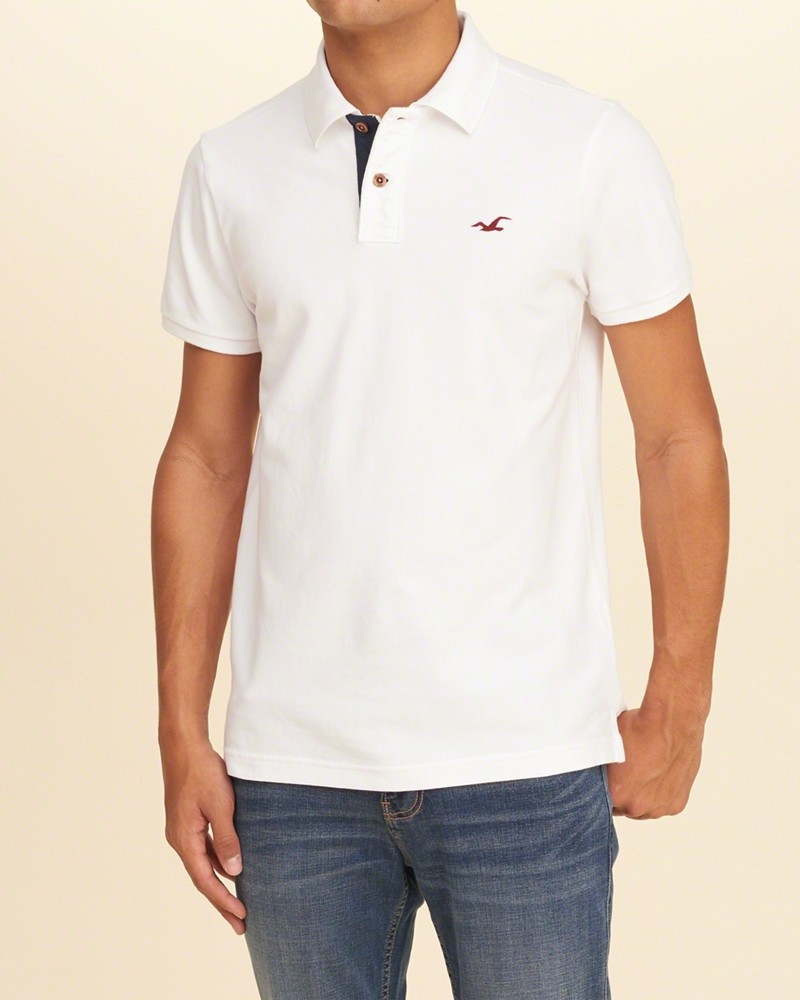 Hình Áo thun nam Hollister HCO-P87 Stretch Pique Polo