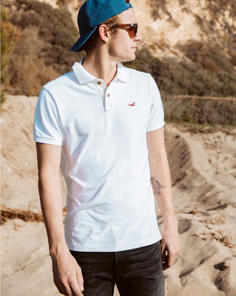 Hình Áo thun nam Hollister HCO-P87 Stretch Pique Polo