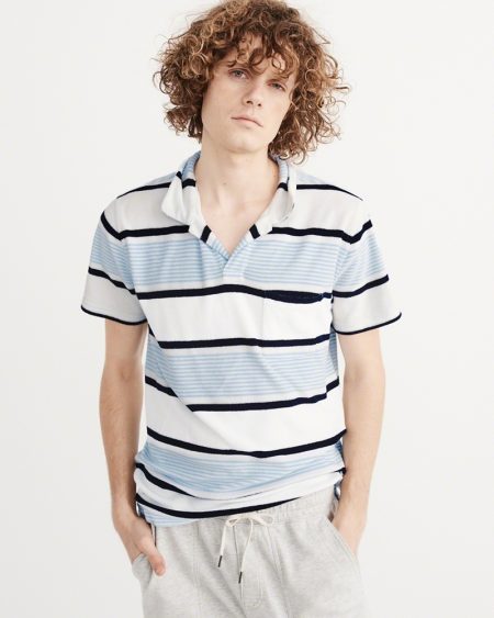 Hình Áo thun polo Abercrombie & Fitch AF-US-P13 Terry Polo