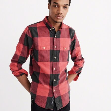 Hình Áo sơmi nam Abercrombie & Fitch AF-US-SM30 Washed Flannel Shirt