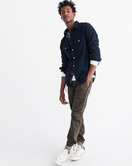 Hình Áo sơmi nam Abercrombie & Fitch AF-US-SM31 Chamois Woven Shirt
