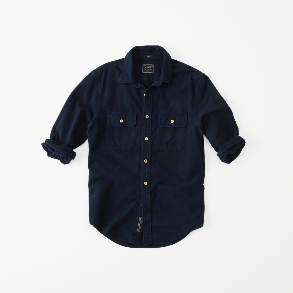 Hình Áo sơmi nam Abercrombie & Fitch AF-US-SM31 Chamois Woven Shirt