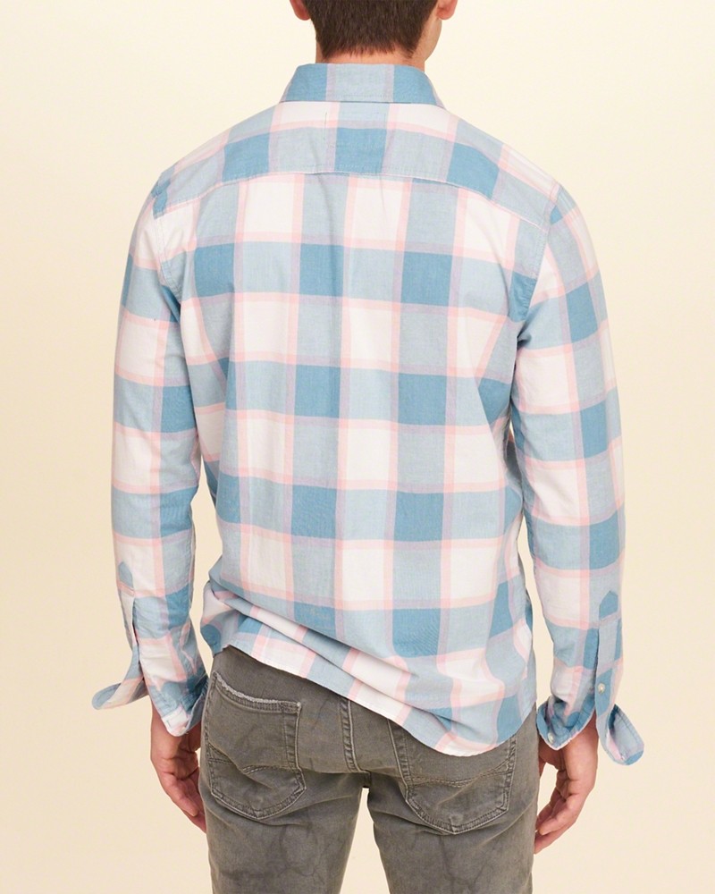 Hình Áo sơmi nam Hollister HCO-US-SM11 Stretch Plaid