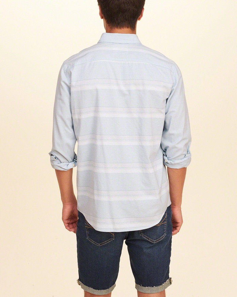 Hình Áo sơmi nam Hollister HCO-US-SM12 Stretch Stripe