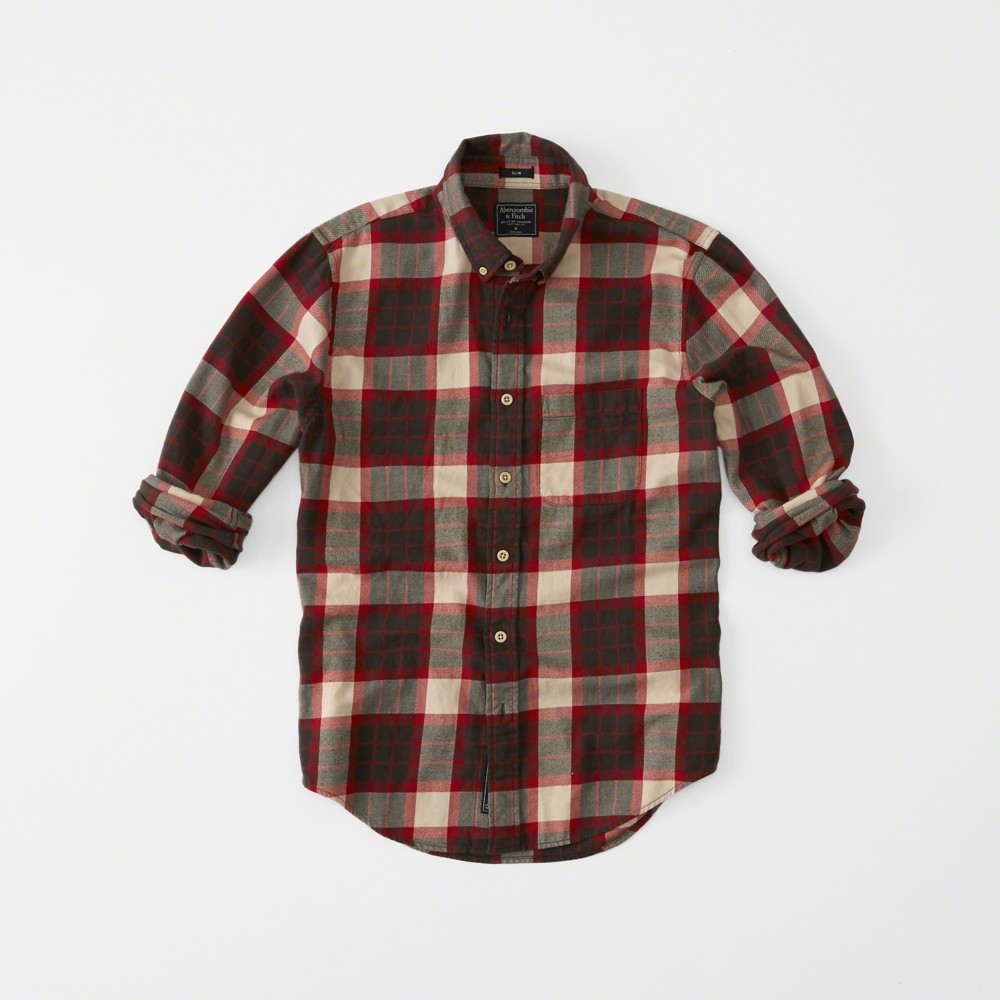 Hình Áo sơmi nam Abercrombie & Fitch AF-US-SM36 Washed Flannel