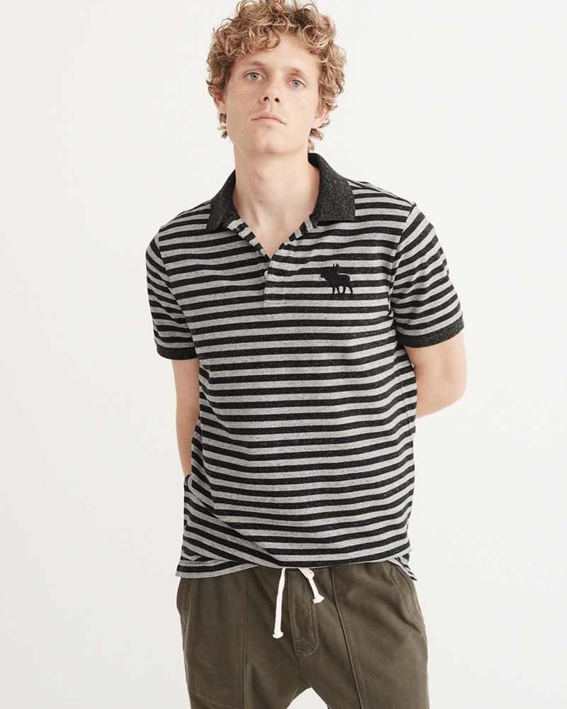 Hình Áo thun polo Abercrombie & Fitch AF-P70 Big Icon Stretch