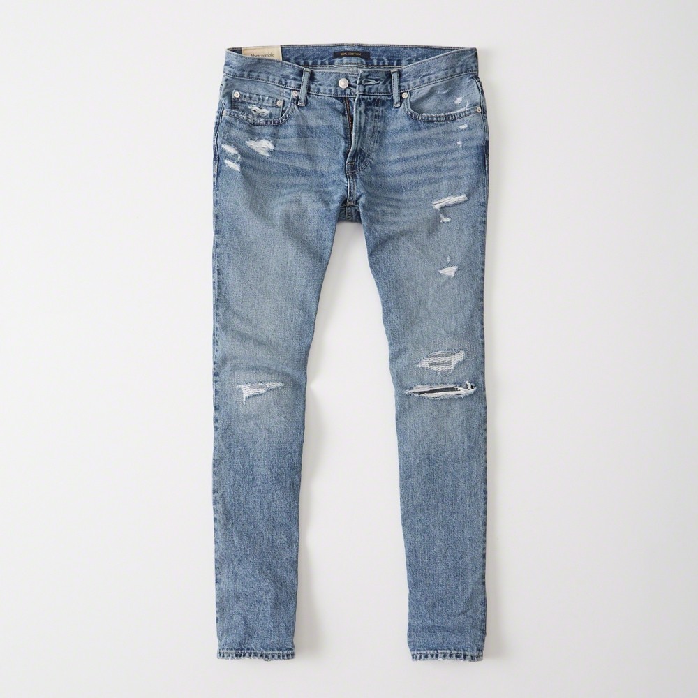 Hình Quần Jean nam Abercrombie & Fitch AF-US-J29 Ripped Skinny Jeans