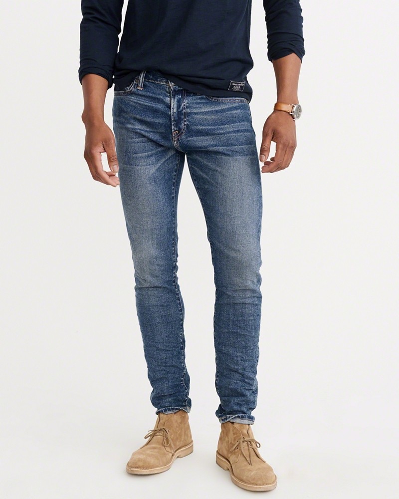 Hình Quần Jean nam Abercrombie & Fitch AF-US-J32 Super Skinny Jeans