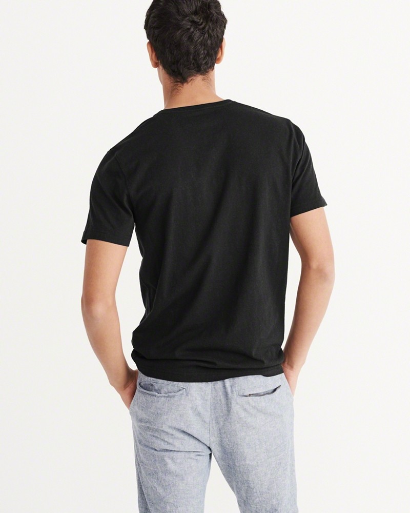 Hình Áo thun nam Abercrombie & Fitch AF-T208 BIG ICON V-NECK TEE