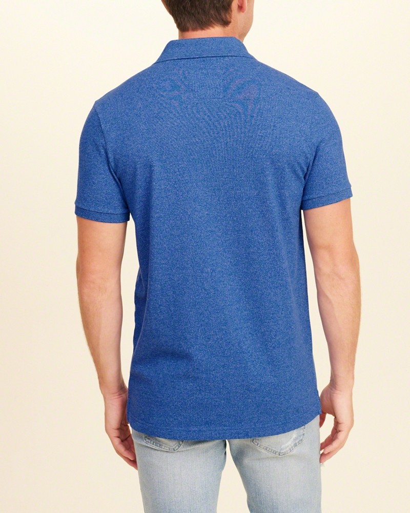 Hình Áo thun nam Hollister HCO-P115 Stretch Pique Polo Heather Blue