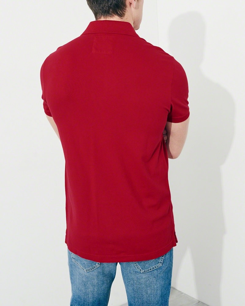 Hình Áo thun nam Hollister HCO-P119 Stretch Icon Polo Red