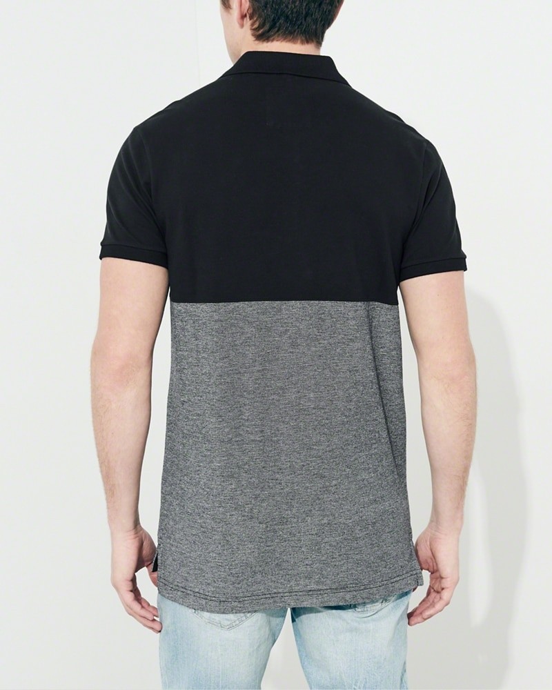 Hình Áo thun nam Hollister HCO-P121 Stretch Pique Colorblock Polo
