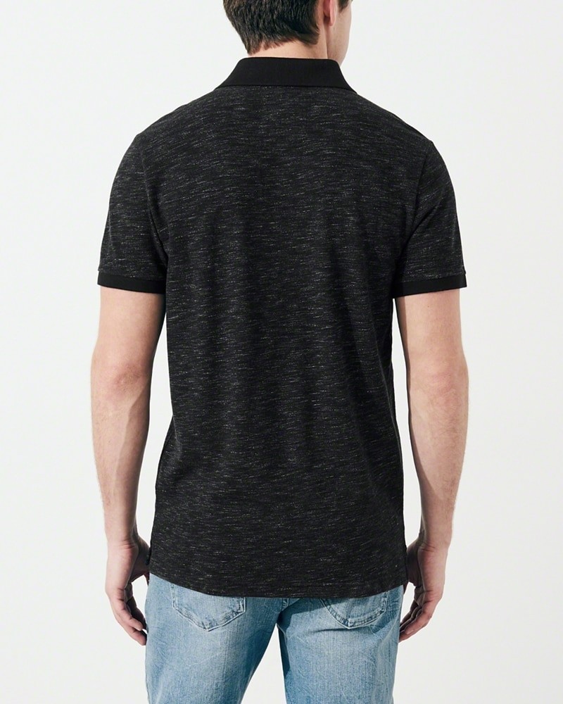 Hình Áo thun nam Hollister HCO-P125 Stretch Pique Icon Polo heather black
