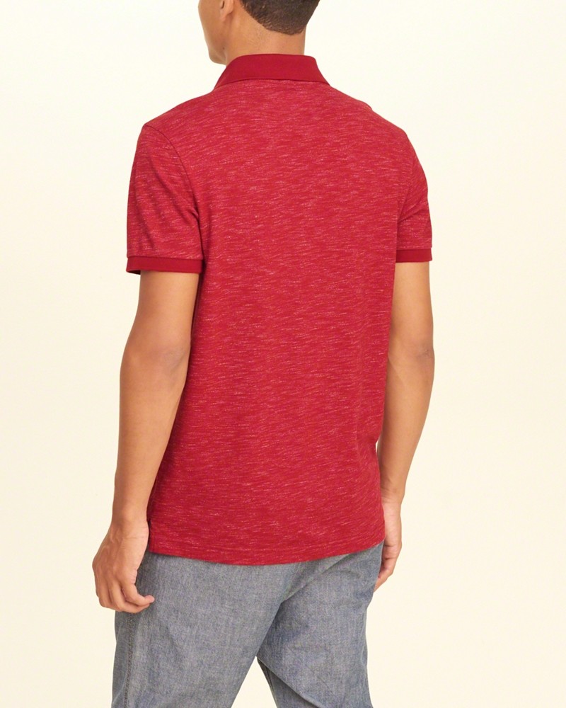 Hình Áo thun nam Hollister HCO-P134 Stretch Pique Icon Polo Heather Red