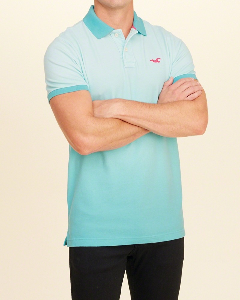 Hình Áo thun nam Hollister HCO-P136 Stretch Pique Ombré Polo