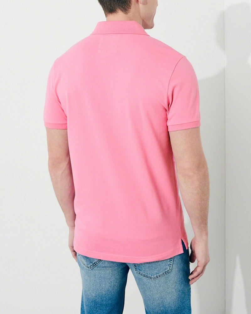 Hình Áo thun nam cổ bẻ Hollister HCO-P148 Stretch Pique Polo light pink