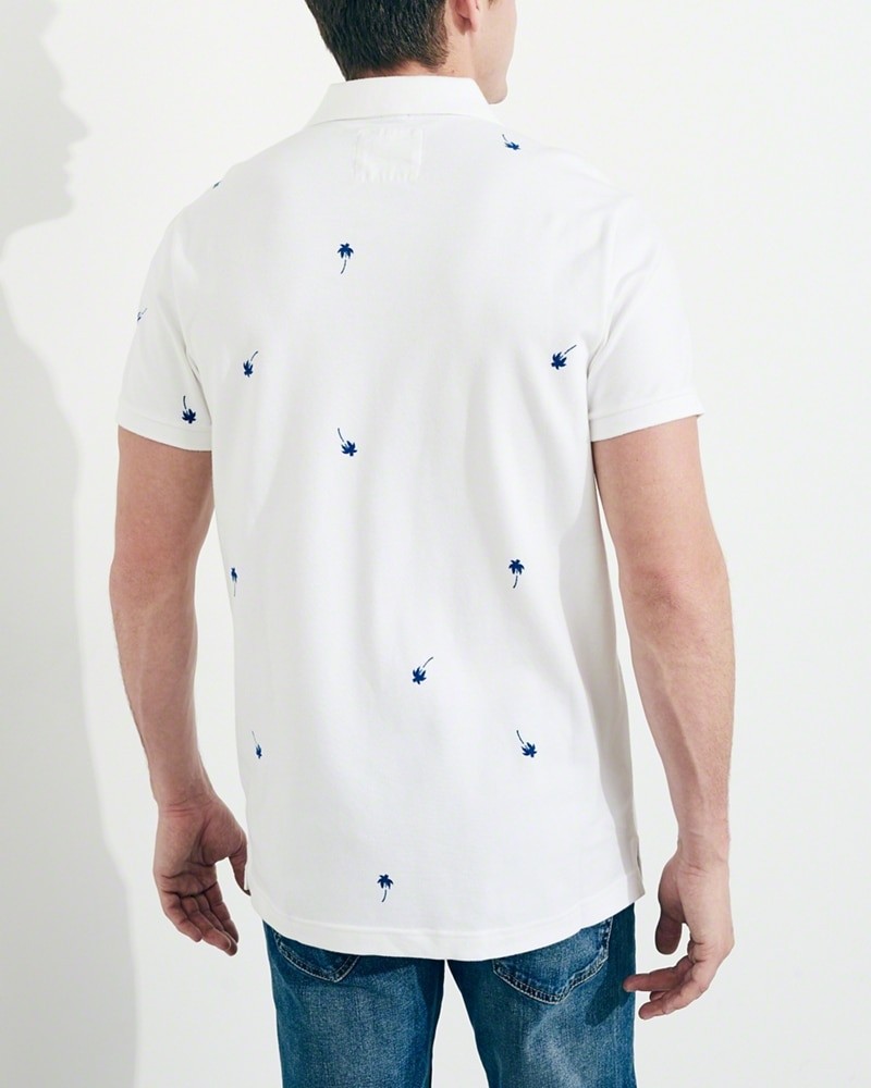 Hình Áo thun nam Hollister HCO-P151 Stretch Pique Patterned Polo