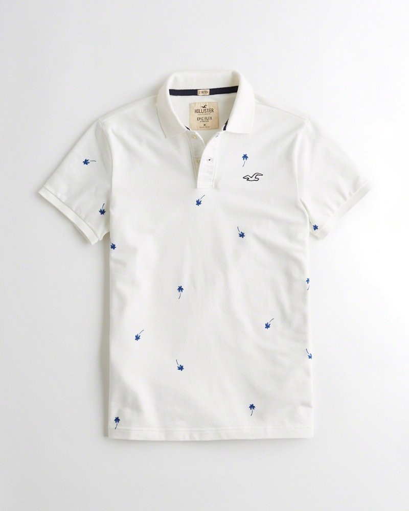 Hình Áo thun nam Hollister HCO-P151 Stretch Pique Patterned Polo