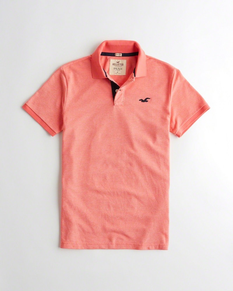 Hình Áo thun nam Hollister HCO-P159 Stretch Pique Polo Purple