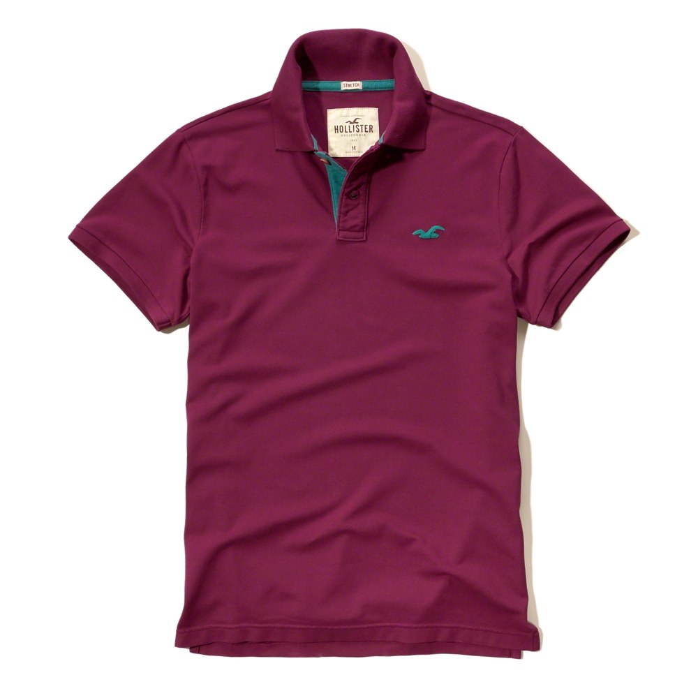 Hình Áo thun nam Hollister HCO-P159 Stretch Pique Polo Purple