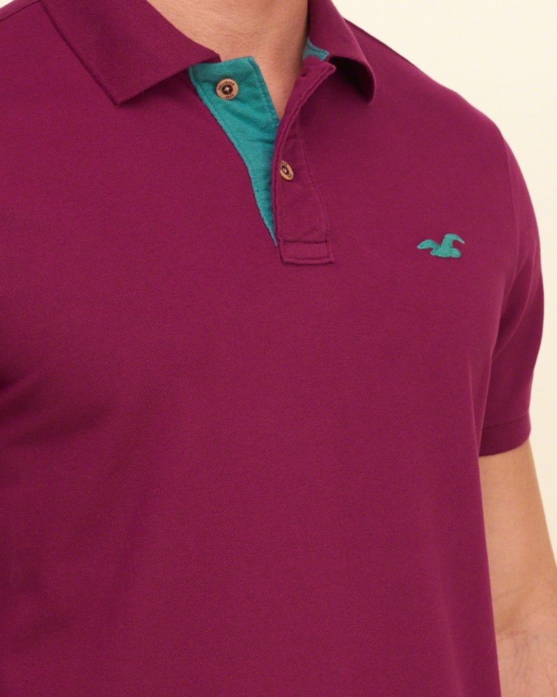 Hình Áo thun nam Hollister HCO-P159 Stretch Pique Polo Purple