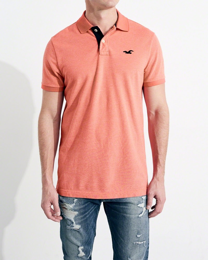 Hình Áo thun nam Hollister HCO-P159 Stretch Pique Polo Purple