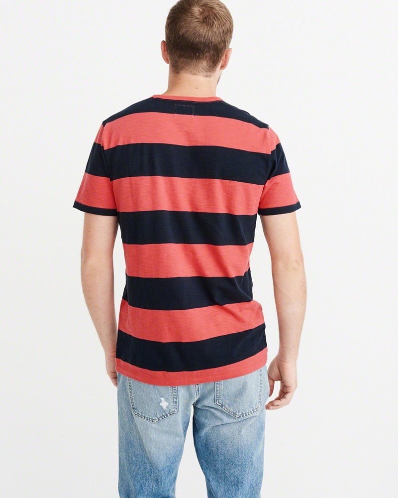 Hình Áo thun nam Abercrombie & Fitch AF-T211 STRIPE POCKET TEE