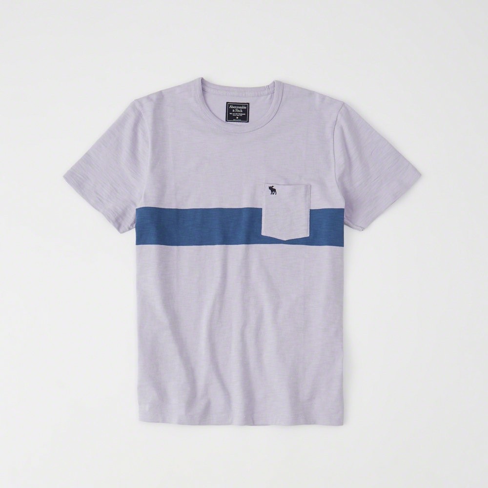 Hình Áo thun nam Abercrombie & Fitch AF-T212 STRIPE POCKET TEE