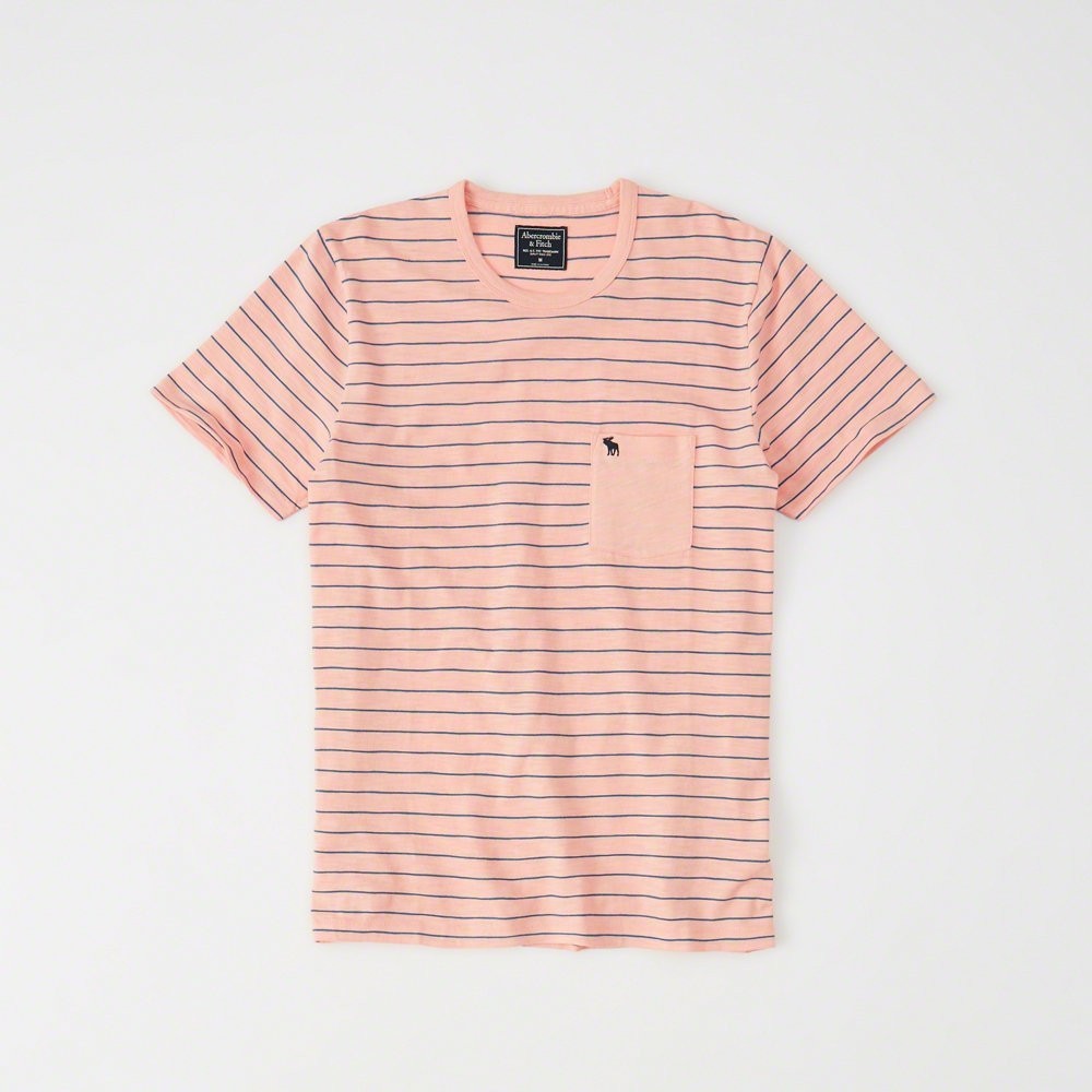 Hình Áo thun nam Abercrombie & Fitch AF-T214 STRIPE POCKET TEE