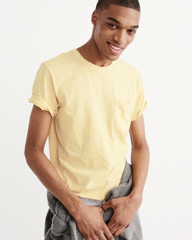 Hình Áo thun nam Abercrombie & Fitch AF-T216 Garment Dye Crew Tee