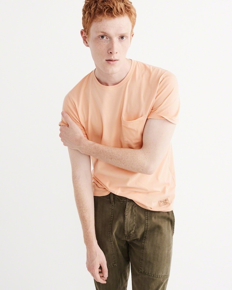 Hình Áo thun nam Abercrombie & Fitch AF-T218 Garment Dye Crew Tee