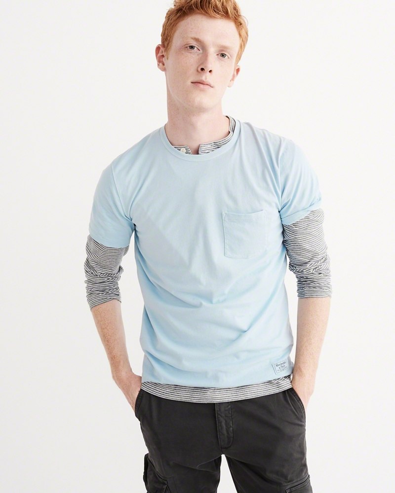 Hình Áo thun nam Abercrombie & Fitch AF-T219 Garment Dye Crew Tee