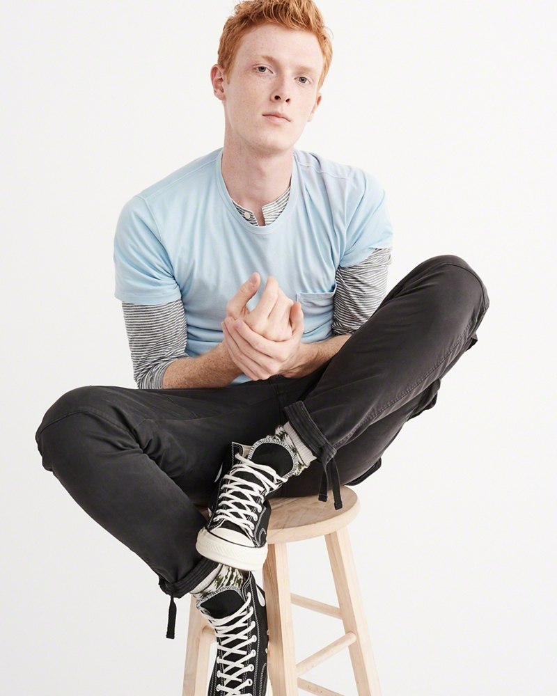 Hình Áo thun nam Abercrombie & Fitch AF-T219 Garment Dye Crew Tee