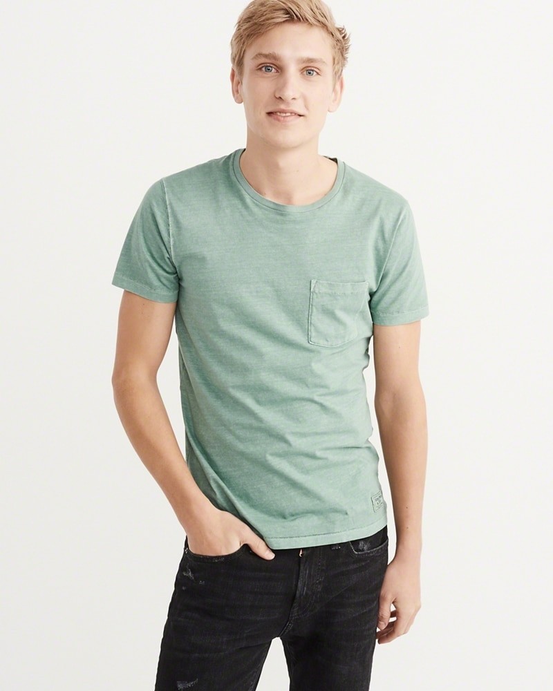 Hình Áo thun nam Abercrombie & Fitch AF-T220 Garment Dye Crew Tee