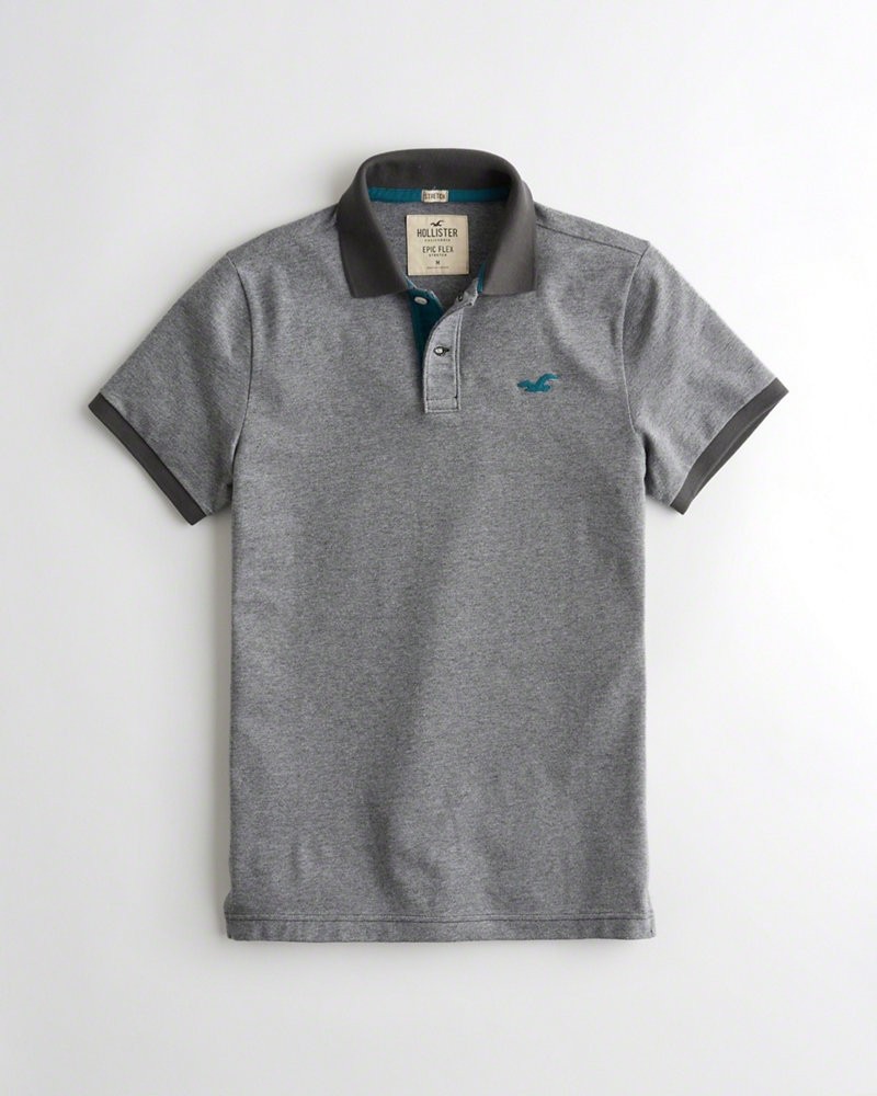 Hình Áo thun nam cổ bẻ Hollister HCO-P149 Stretch Pique Polo