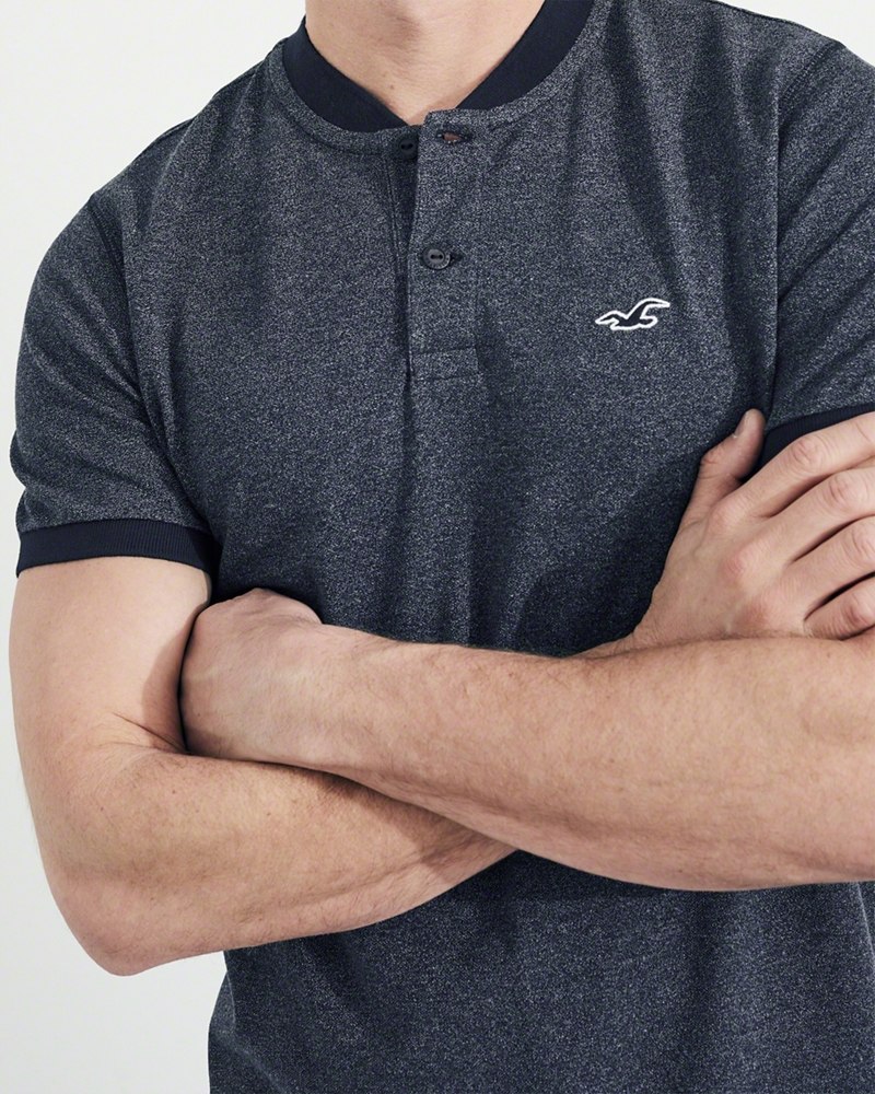 Hình Áo thun nam Hollister cổ trụ HCO-H10 Blade Collar Stretch Pique Polo