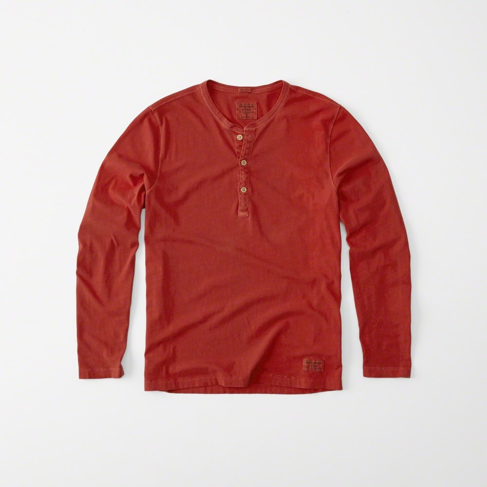 Hình Áo thun nam Abercrombie & Fitch AF-HL17 Garment Dye Long-Sleeve Henley
