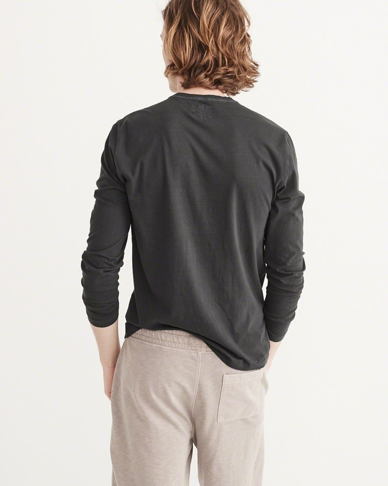 Hình Áo thun nam Abercrombie & Fitch AF-HL19 Garment Dye Long-Sleeve Henley