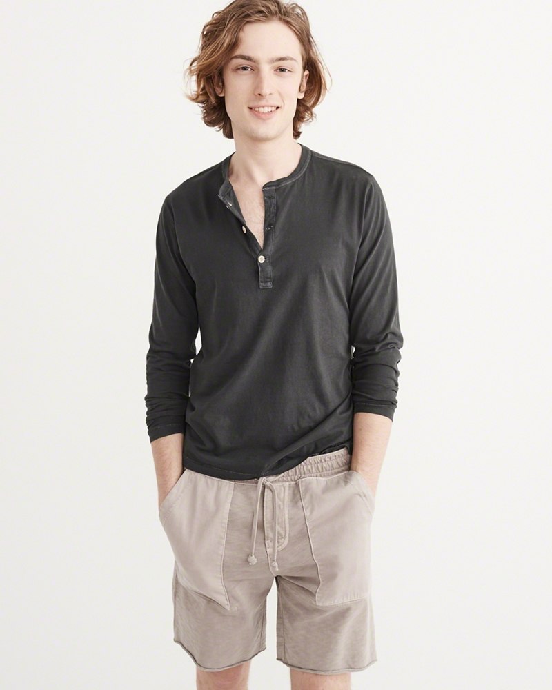 Hình Áo thun nam Abercrombie & Fitch AF-HL19 Garment Dye Long-Sleeve Henley