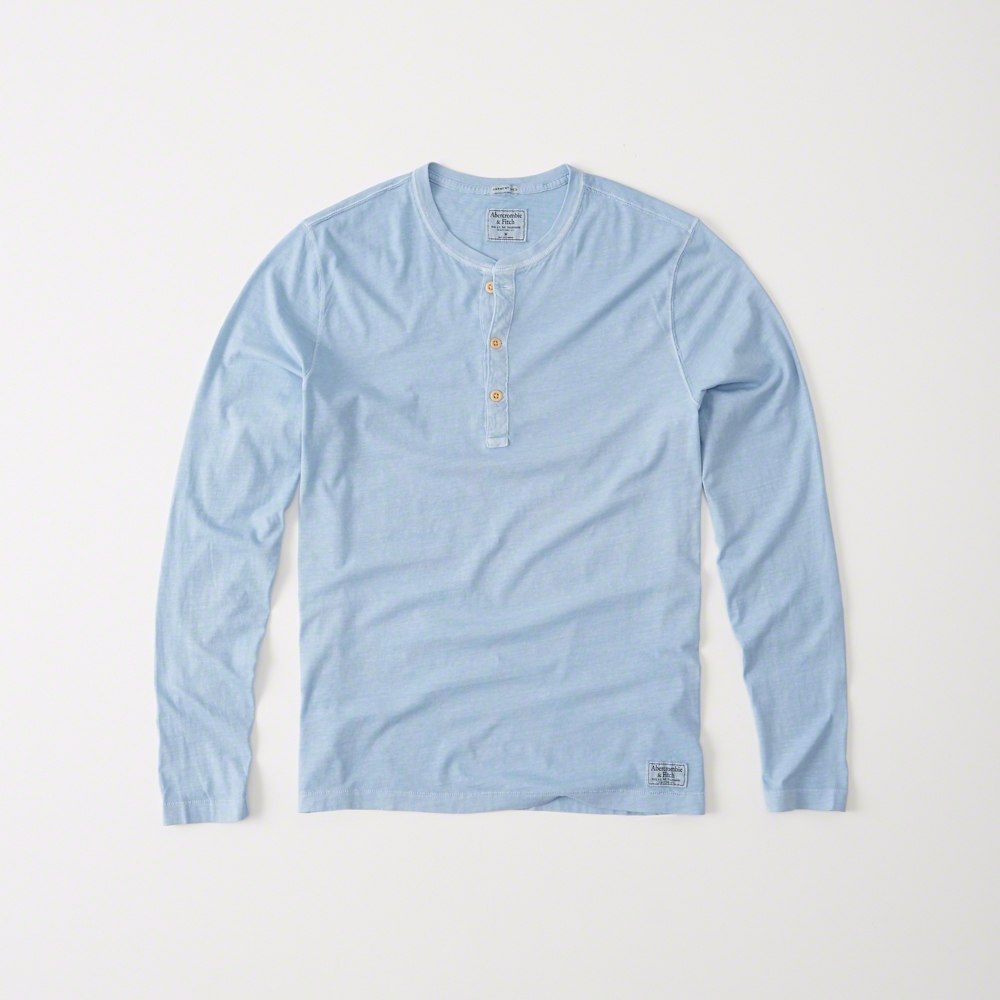Hình Áo thun nam Abercrombie & Fitch AF-HL23 Garment Dye Long-Sleeve Henley