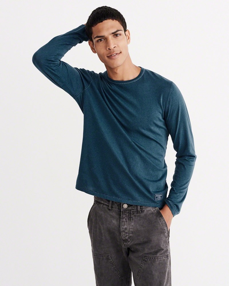 Hình Áo thun nam Abercrombie & Fitch AF-HL24 Crew Long-Sleeve Tee
