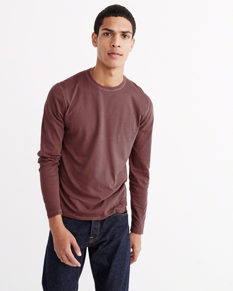 Hình Áo thun nam Abercrombie & Fitch AF-HL25 Crew Long-Sleeve Tee