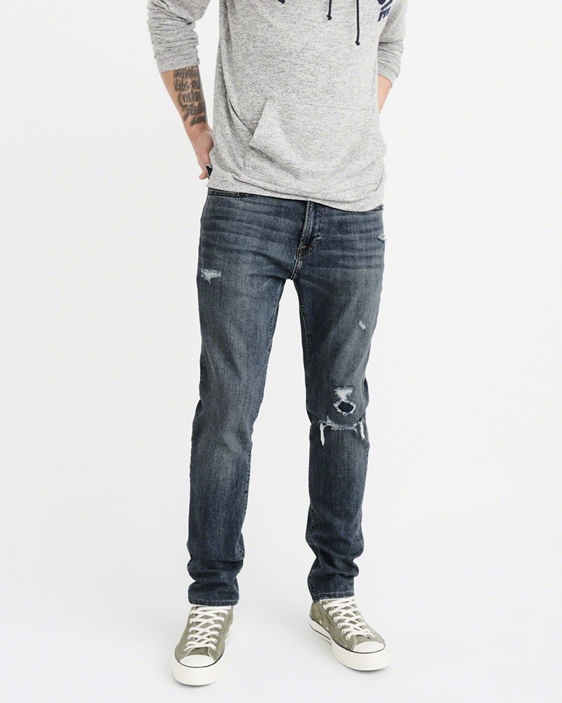 Hình Quần Jean nam Abercrombie & Fitch AF-US-J37 RIPPED ATHLETIC SKINNY JEANS