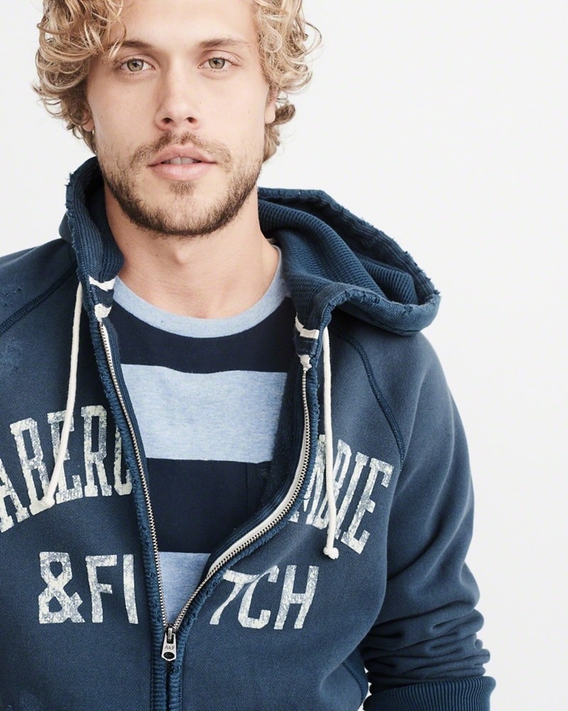 Hình Áo khoác nam Abercrombie & Fitch AF-US-K16 HEAVYWEIGHT APPLIQUE ZIP-UP HOODIE
